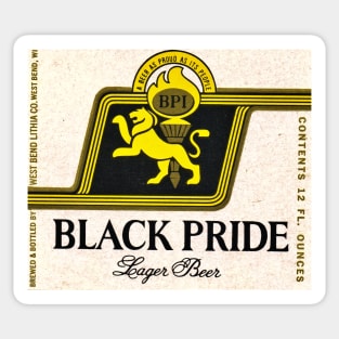 1960s Black Pride Lager Beer - A Beer as Proud As Its People Sticker